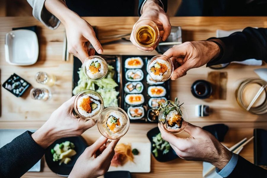 Japanese restaurant people gathering